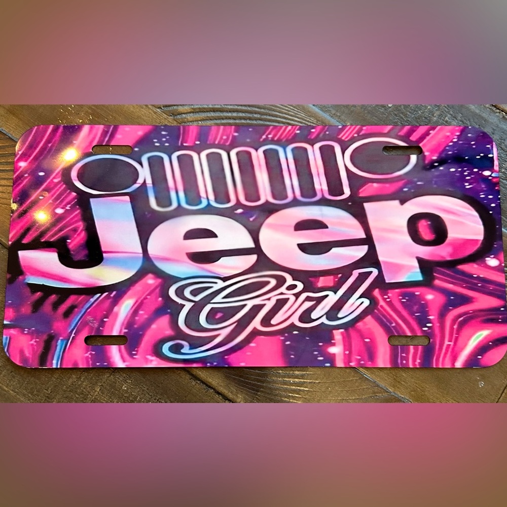 New license plate Jeep  girl